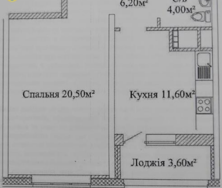 продажа однокомнатной квартиры номер A-174094 в Малиновском районе, фото номер 7